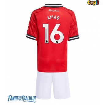 Manchester United Amad Diallo #16 Echipament de Fotbal Replică 2025-26 Copii Acasa (+ Șorturi)